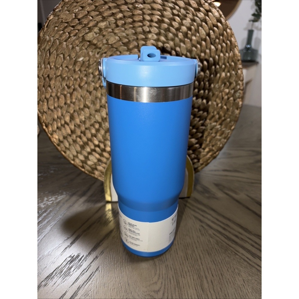 Stanley 30 oz‎ NWT RARE LIMITED EDT Stainless Steel IceFlow Straw Tumbler Azure - Picture 7 of 8